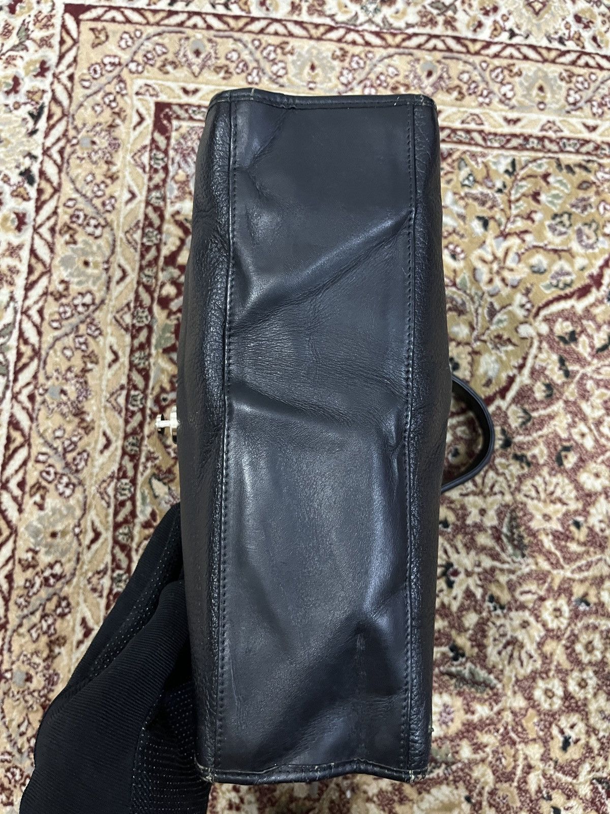 Burberry Burberry Leather Satchel Black Size ONE SIZE - 14 Thumbnail