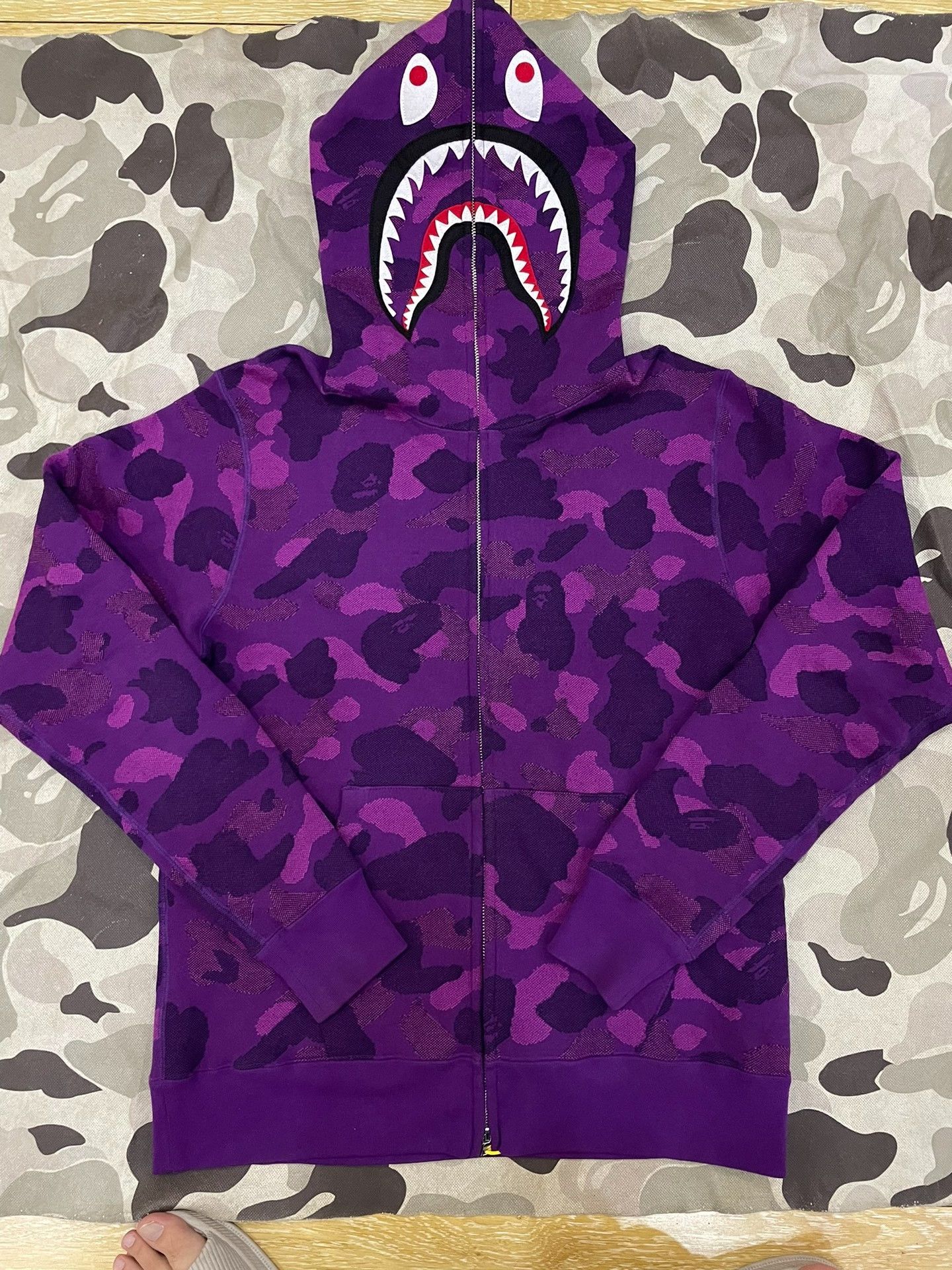 Bape Bape Purple Shark Sweatshirt Pullover Size US L / EU 52-54 / 3 - 1 Thumbnail