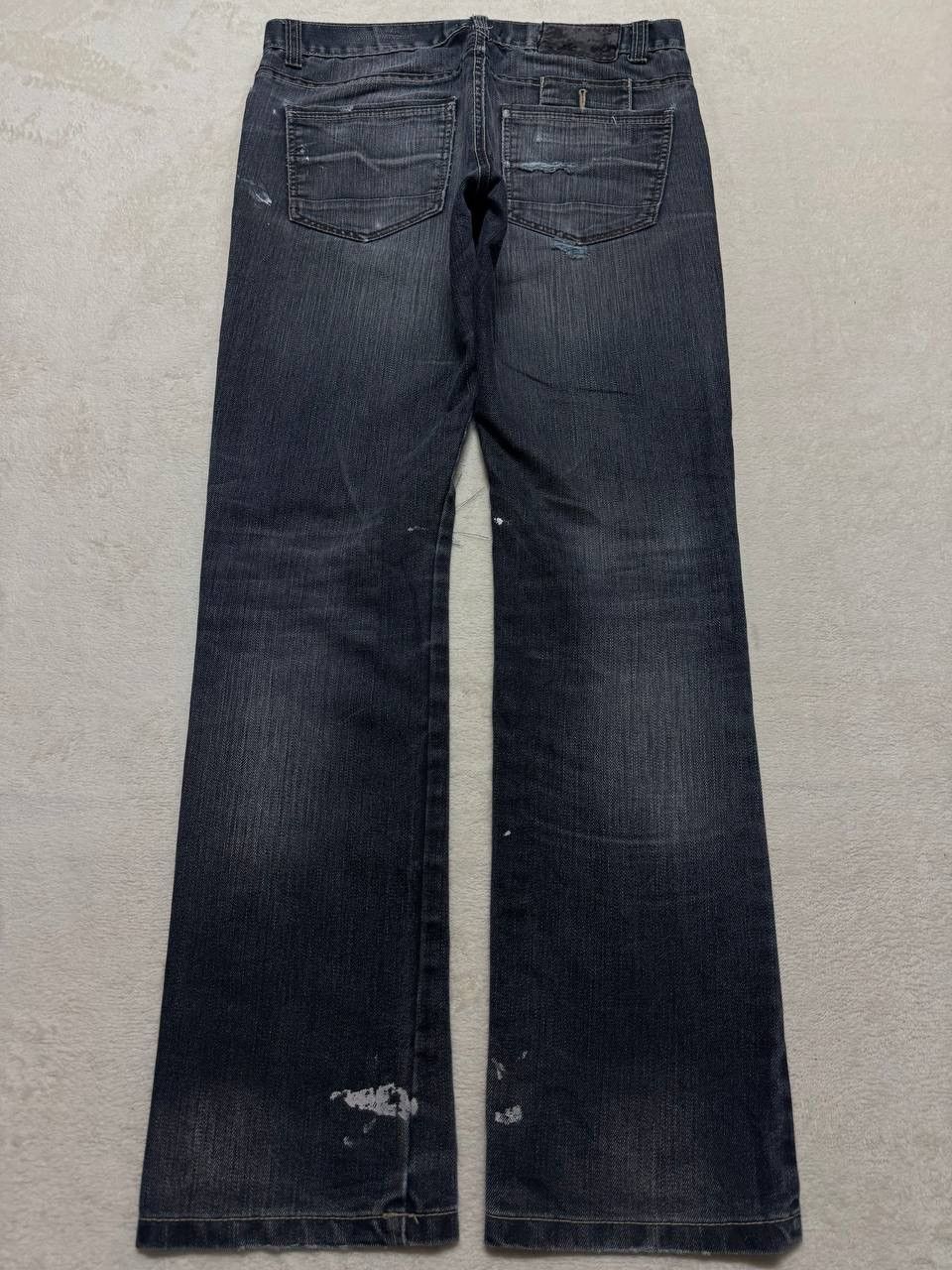 Japanese Brand GRUNGE CRAZY Japanese Thrashed Distressed Slim Skinny Jean Size US 33 - 15 Thumbnail