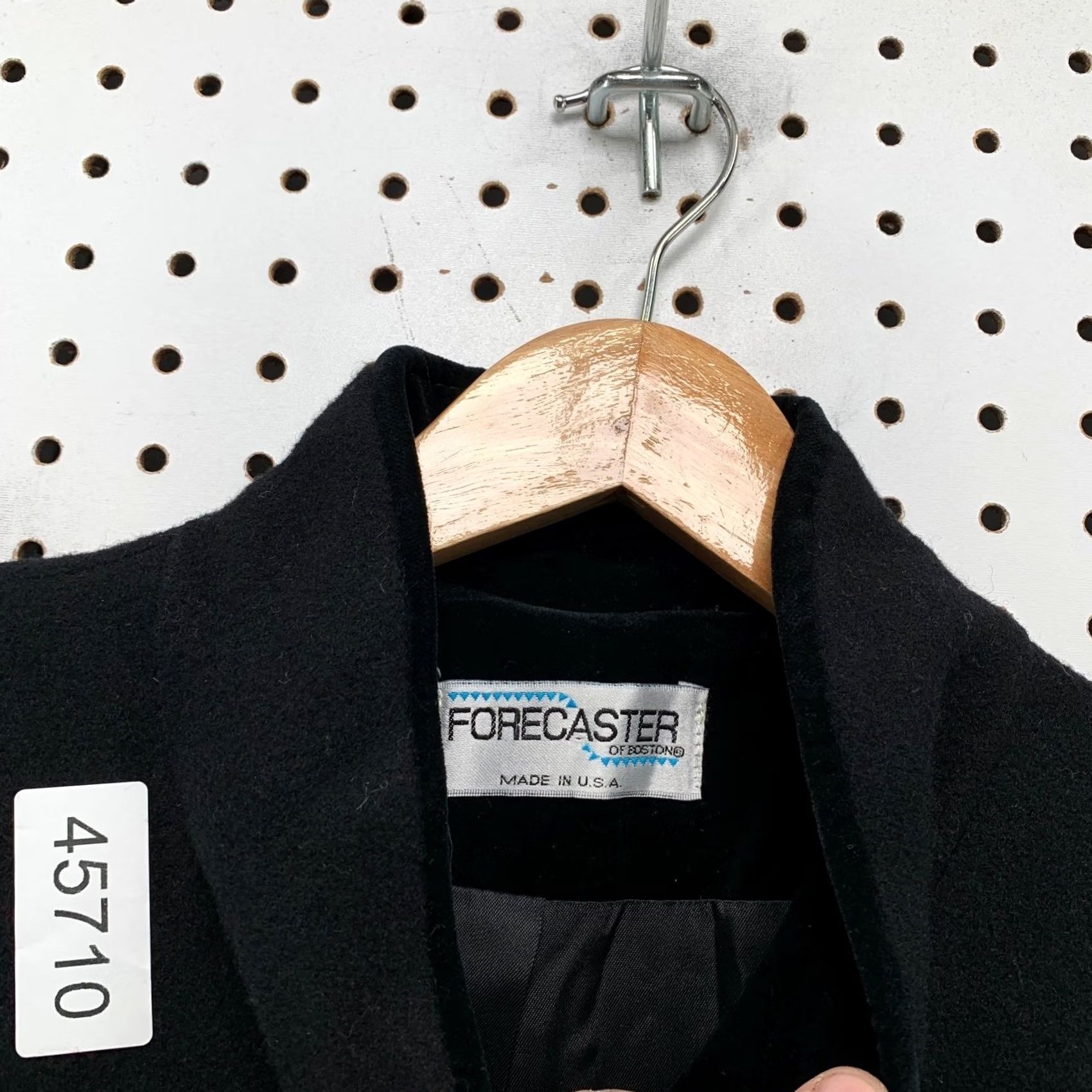 Vintage VINTAGE Forecaster of Boston Wool Overcoat Womens 10 Black Coat Long Wool USA 100% Pure Wool 100% Pure Wool Boston Overcoat Womens 10 Black USA Size L / US 10 / IT 46 - 3 Thumbnail