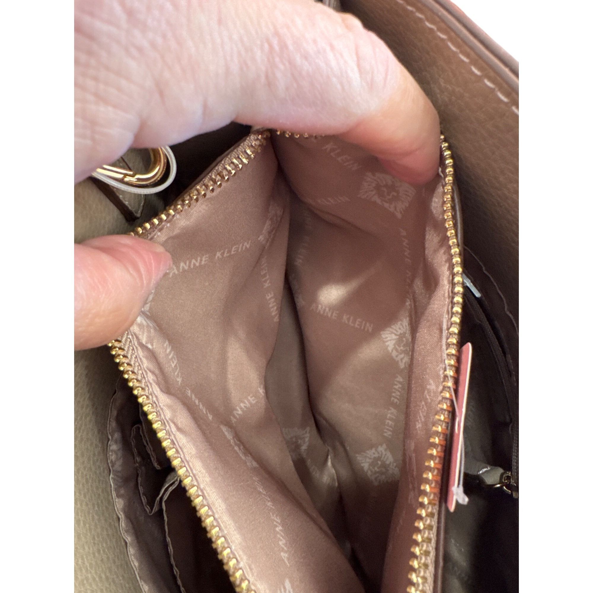 Anne Klein Anne Klein Womens Pink Tan Shoulder Handbag SKU CS7954/31055 Size ONE SIZE - 11 Thumbnail