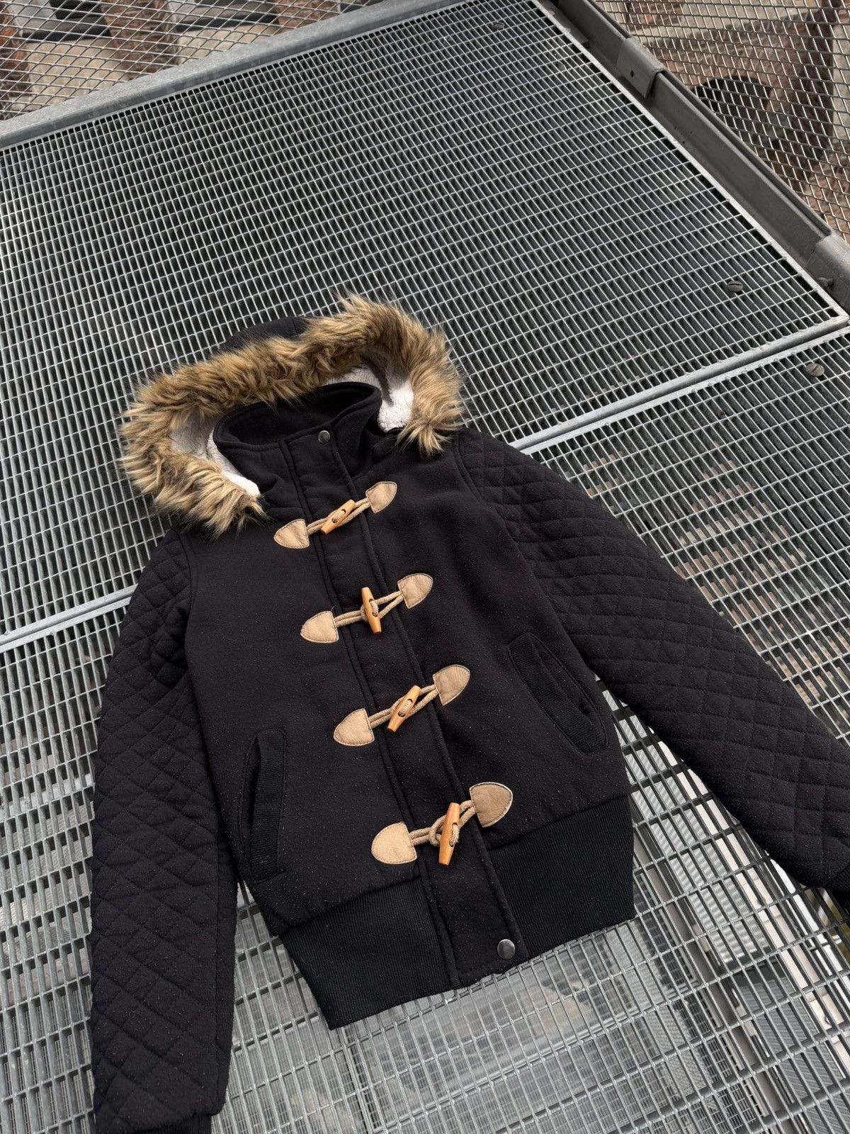 Other Streetwear Wool Wooden Lockers Fur Bomber Y2K Jacket Size M / US 6-8 / IT 42-44 - 2 Thumbnail
