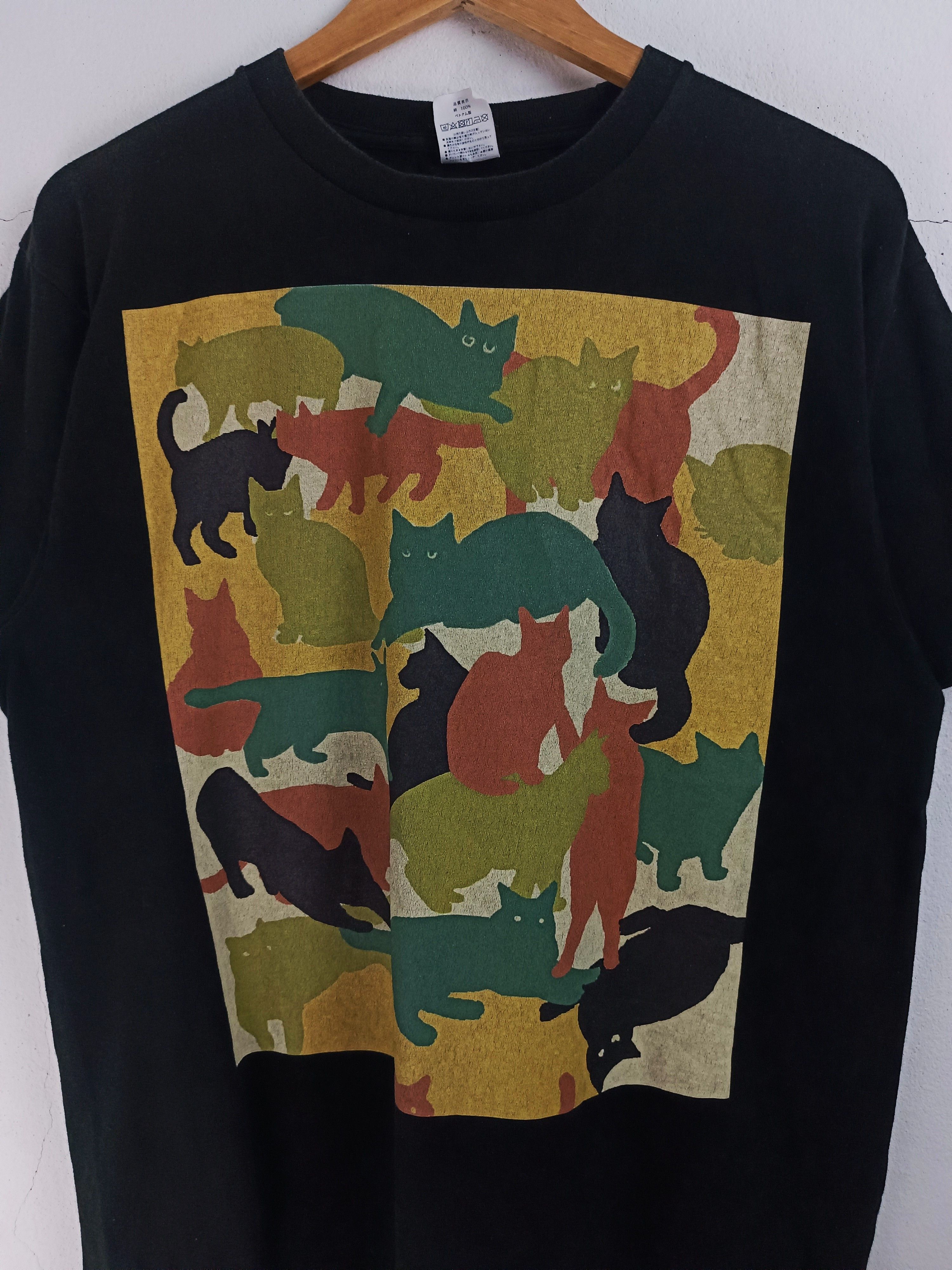 Vintage VINTAGE CATMOUFLAGE KITTY CUTE PET CAT DOG TEE Size US L / EU 52-54 / 3 - 10 Thumbnail
