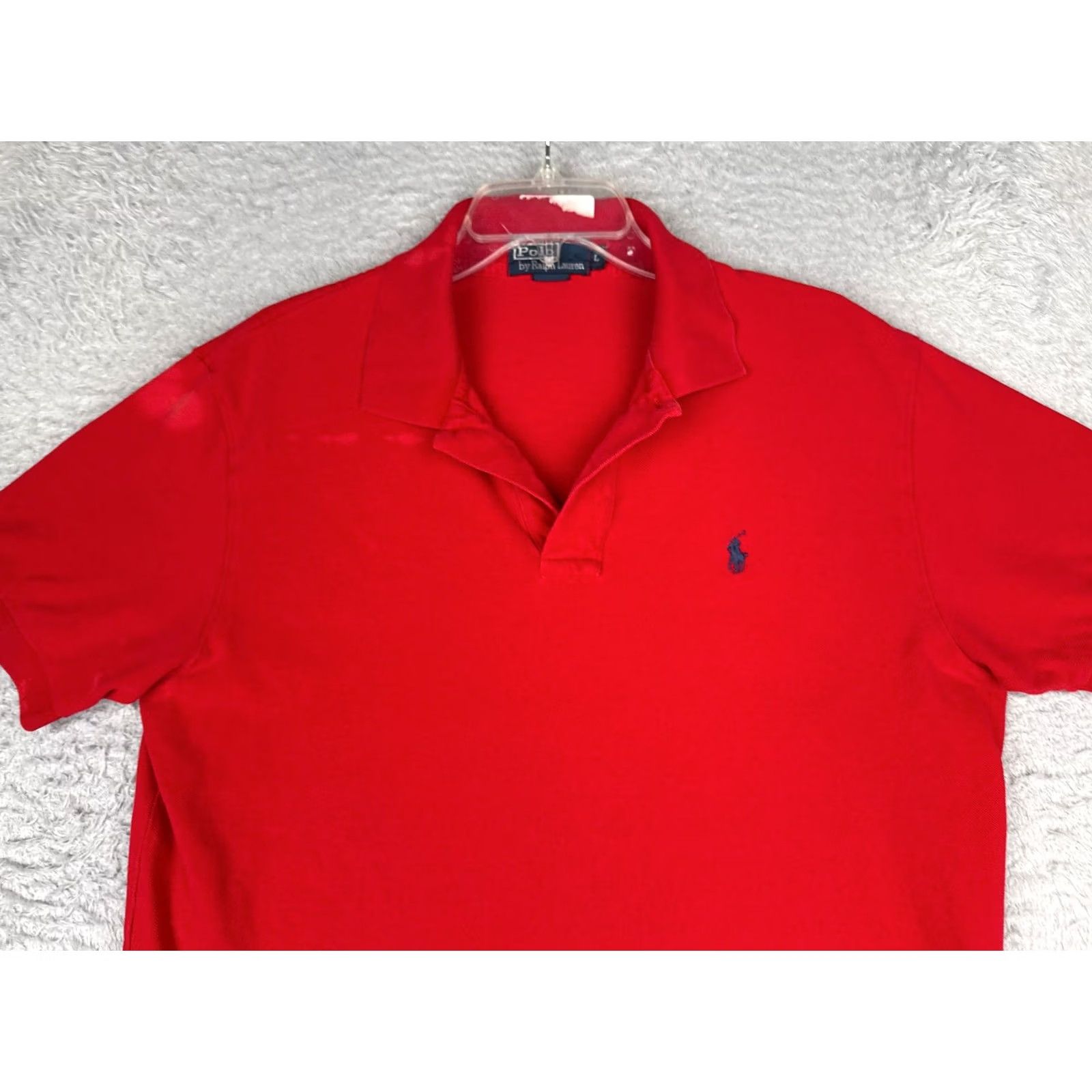 Polo Ralph Lauren VINTAGE Polo Ralph Lauren Shirt Men Large Red 100% Cotton Short Sleeve Size US L / EU 52-54 / 3 - 4 Thumbnail