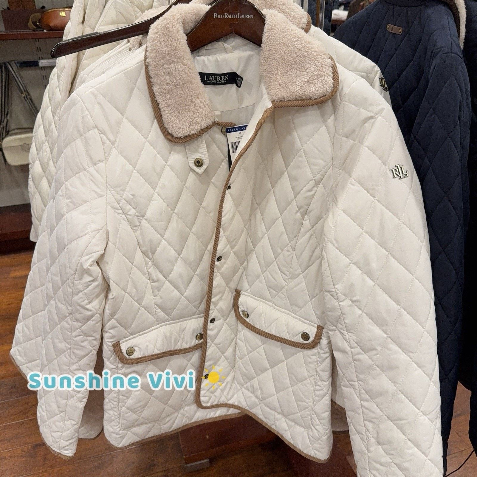 Lauren Ralph Lauren NWT Ralph Lauren Polo Women Quilted Jacket Chalk medium Size M / US 6-8 / IT 42-44 - 1 Thumbnail
