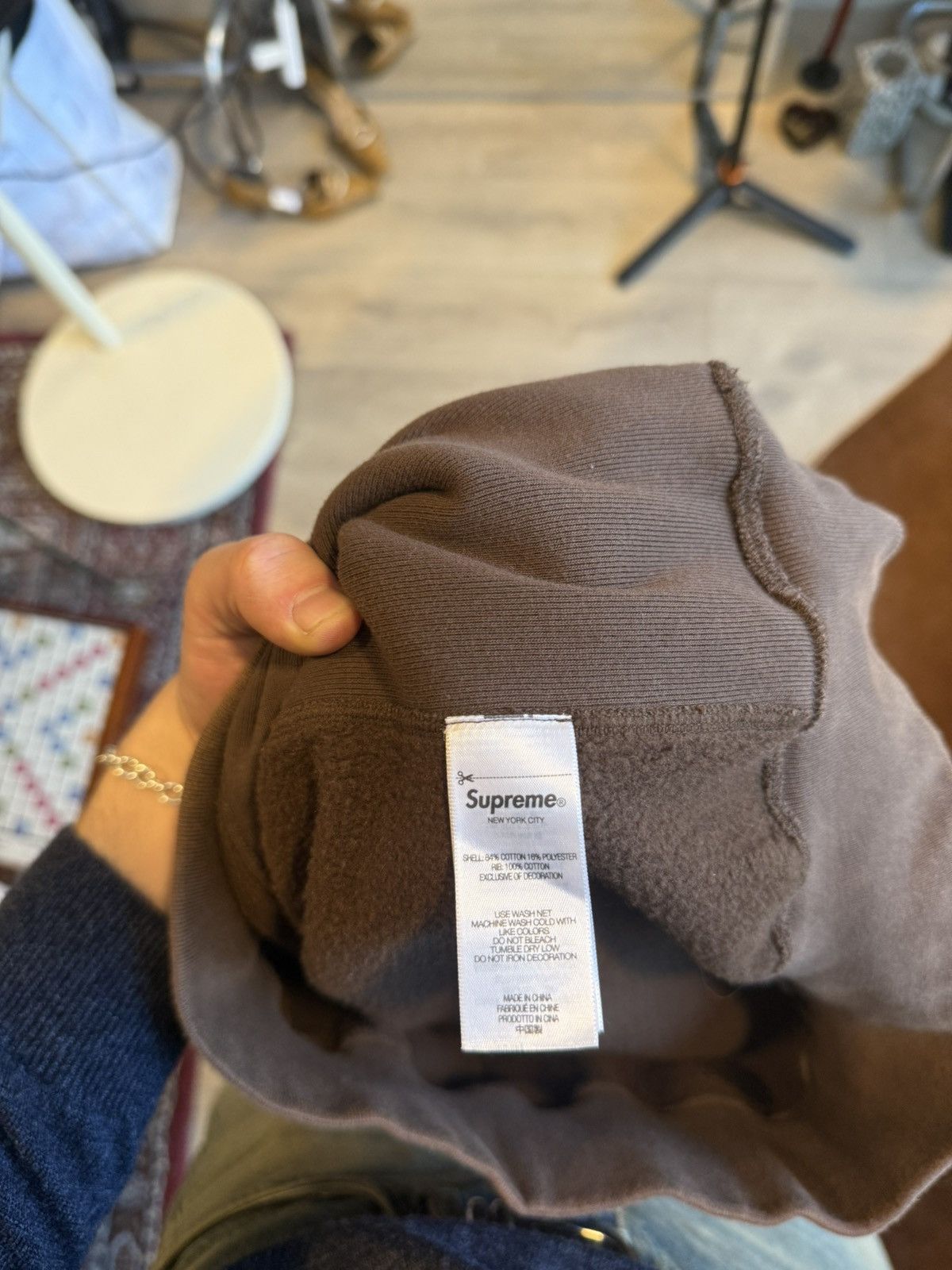 Supreme Supreme Washed Box Logo Crewneck Brown Size US M / EU 48-50 / 2 - 6 Thumbnail