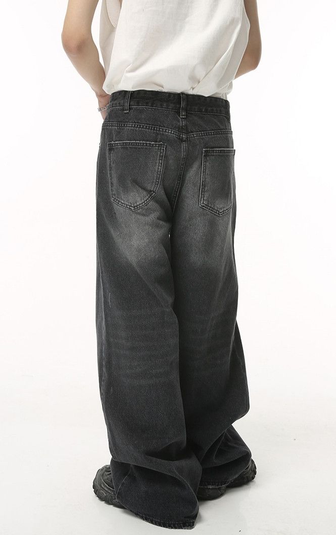 Jean × Vintage Baggy Denim Wide Leg Loose Size US 31 - 4 Thumbnail
