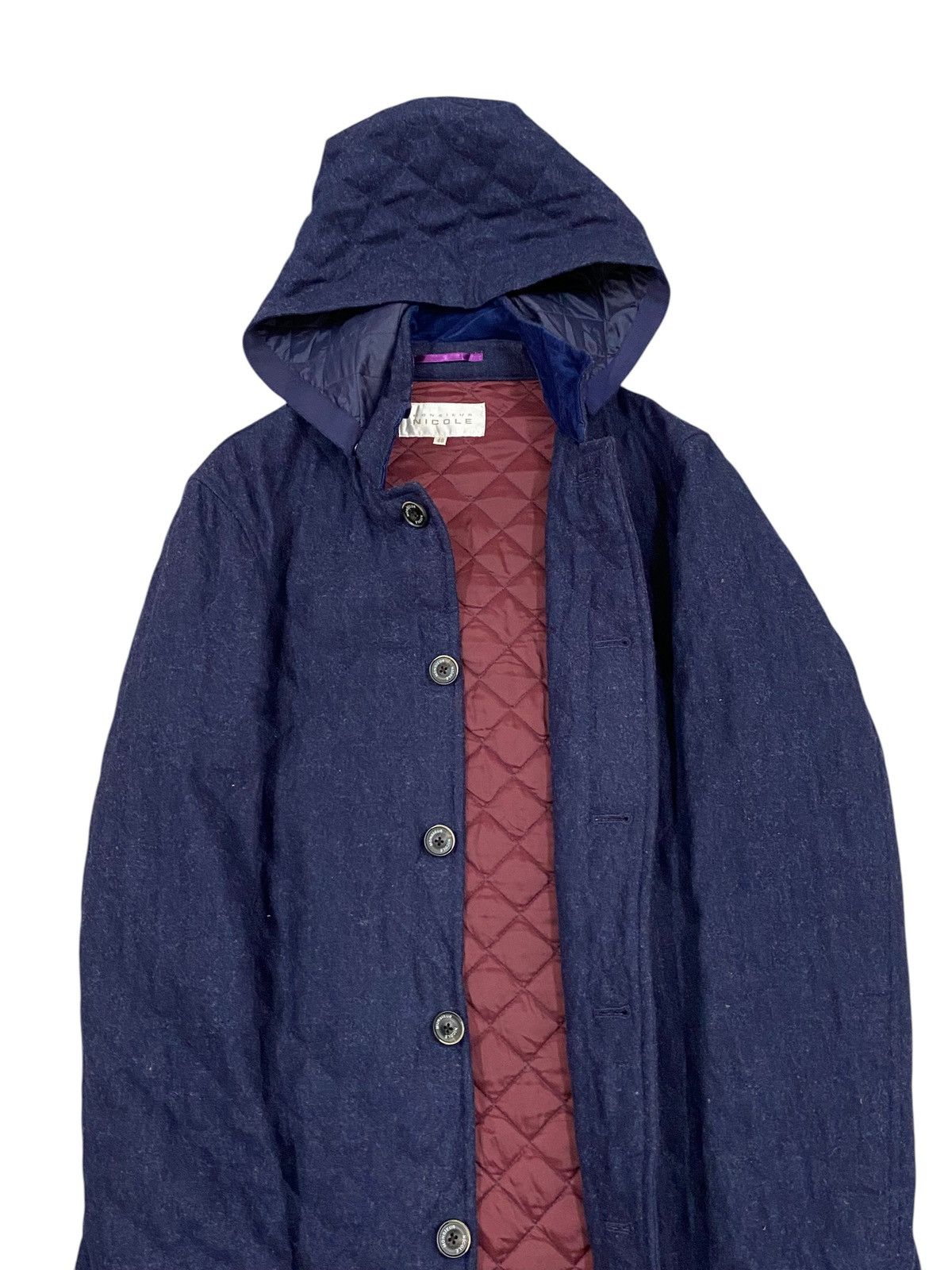 Nicole Club Monsieur Nicole Quilted Hooded Coat (Size 48) Size US S / EU 44-46 / 1 - 4 Thumbnail