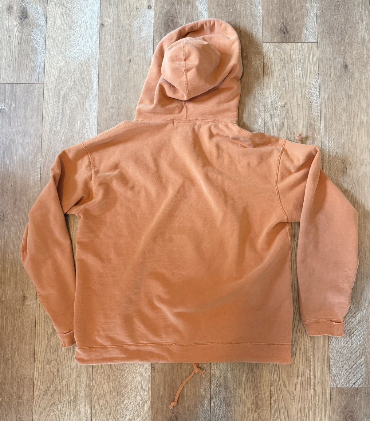 Japanese Brand Distressed orange cropped hoodie Size US L / EU 52-54 / 3 - 3 Thumbnail