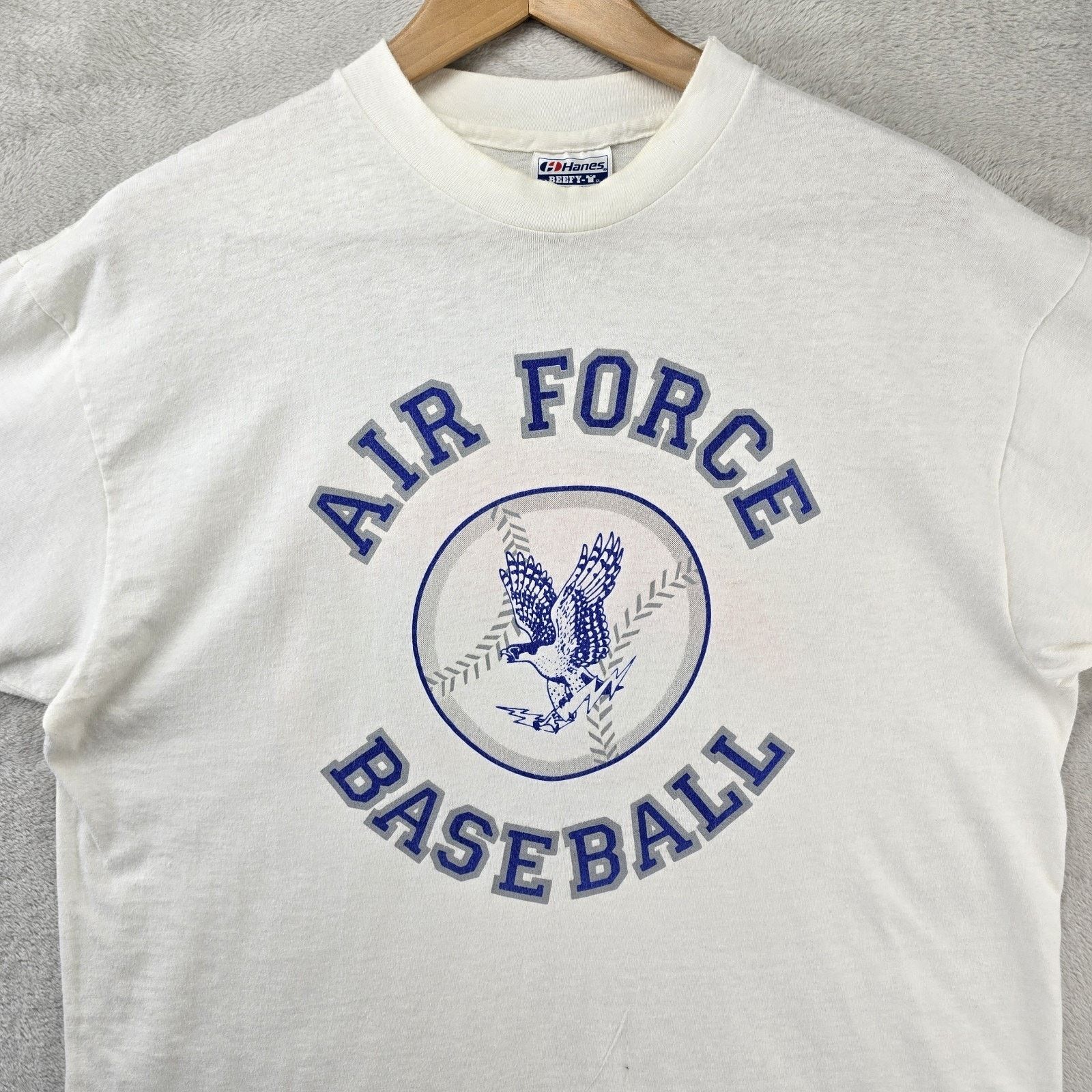 Hanes Vintage Air Force Baseball Shirtt XL 90s Dont Bring Ot Weak Size US XL / EU 56 / 4 - 2 Thumbnail