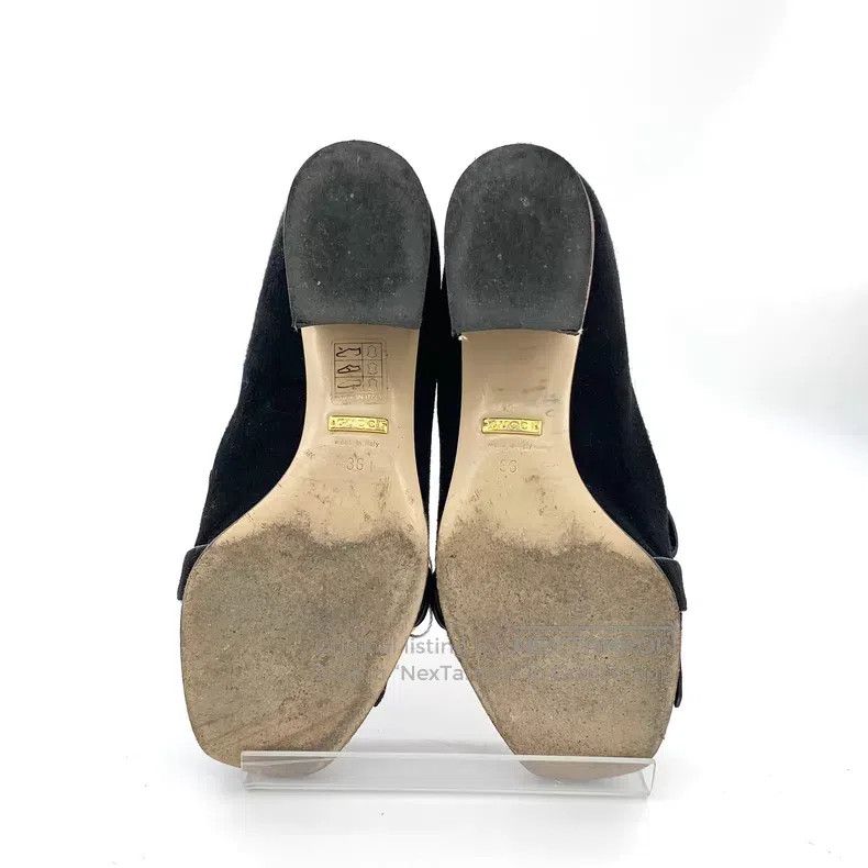 Gucci Gucci Black double G logo square toe thick heel high heels Size US 5.5 / IT 35.5 - 5 Thumbnail