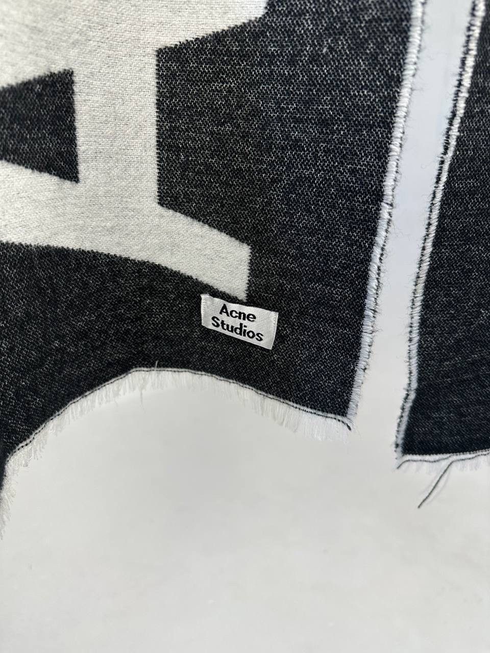 Acne Studios ACNE STUDIOS TORONTY SCARF BLACK/WHITE Size ONE SIZE - 3 Thumbnail