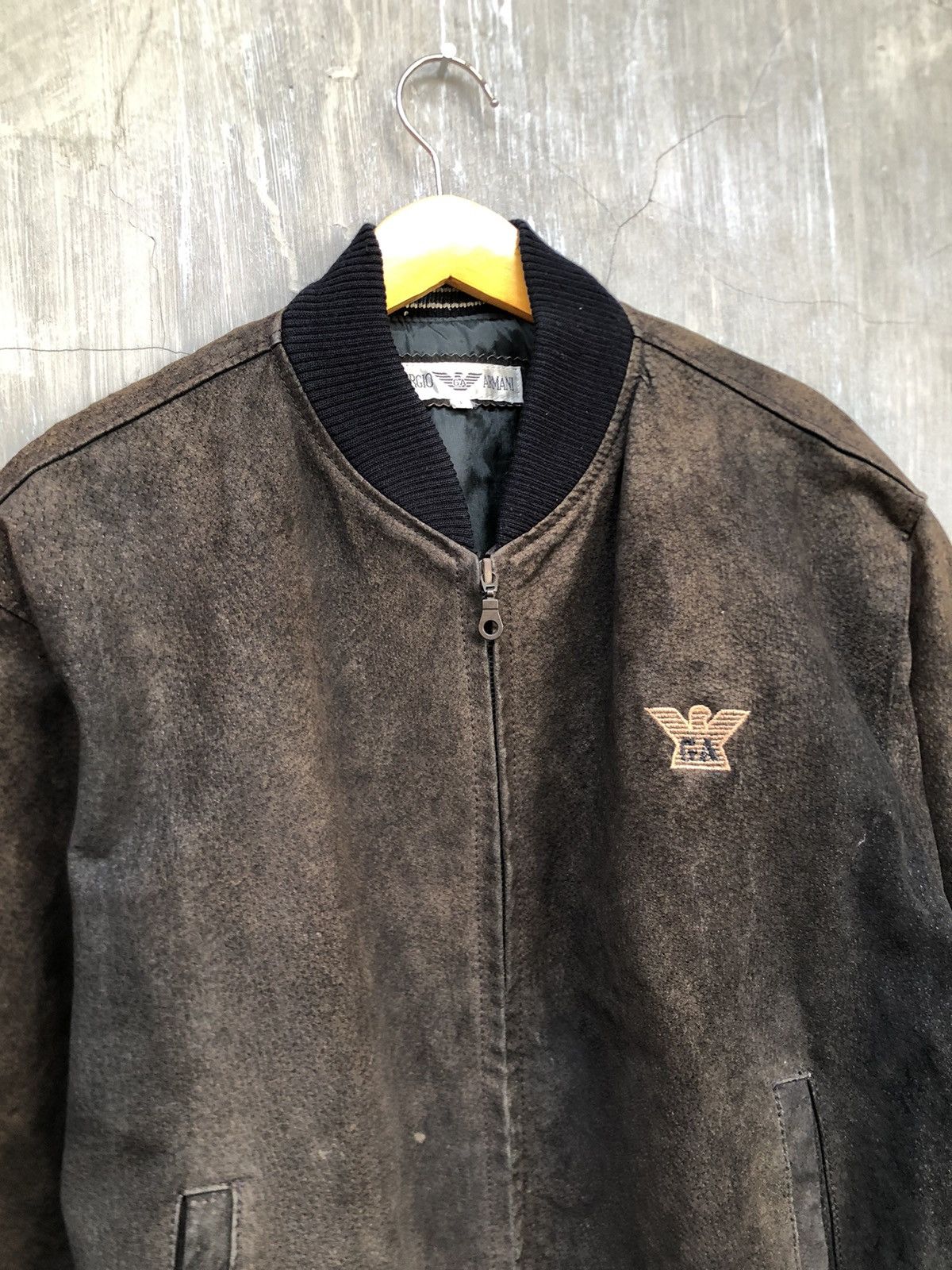 Armani × Giorgio Armani × Vintage Vintage Giorgio Armani Leather Bomber Jacket Size US L / EU 52-54 / 3 - 5 Thumbnail