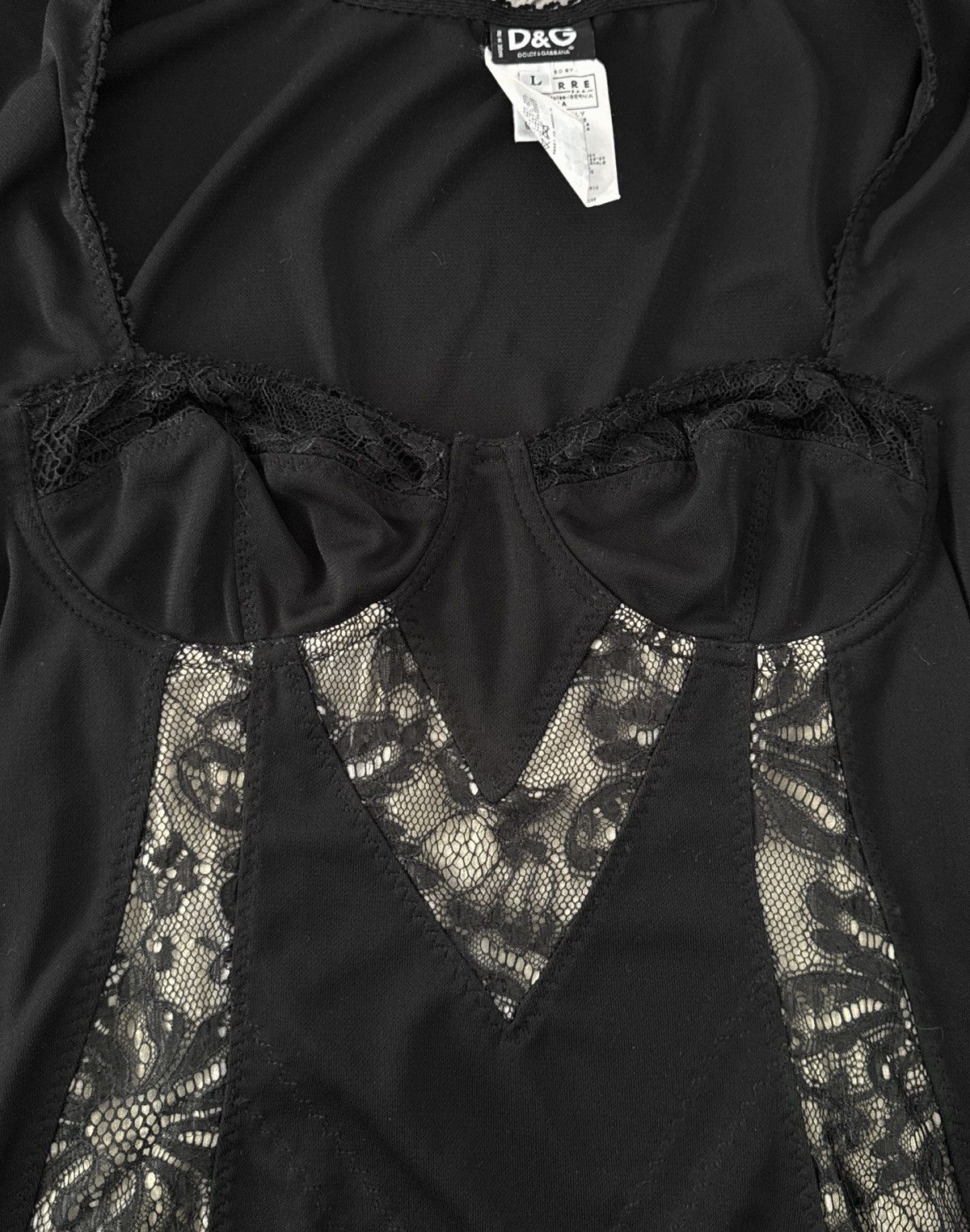 Dolce & Gabbana Dolce & Gabbana Black Lace Corset Top Size L / US 10 / IT 46 - 3 Thumbnail