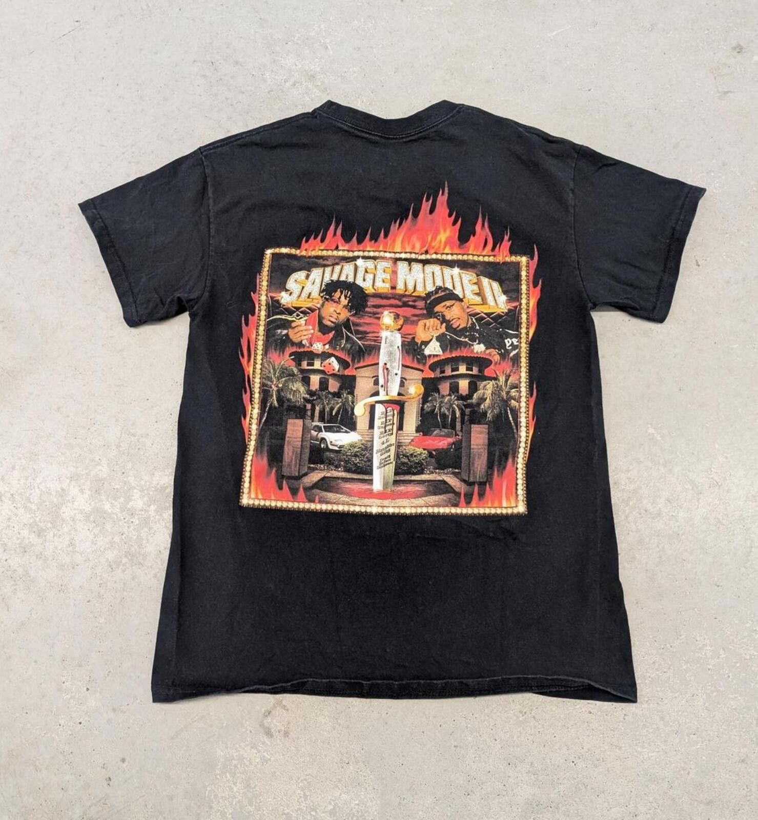 October's Very Own 21 Savage and Metro Boomin Savage Mode 2 Album promo T-shirt Size US M / EU 48-50 / 2 - 1 Thumbnail