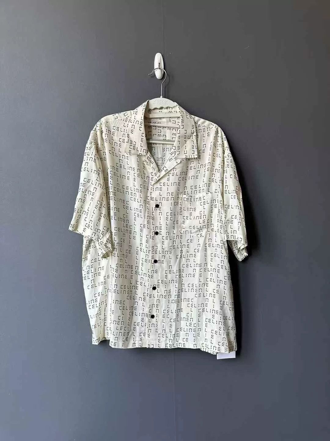 Celine Celine Short Sleeve Text Print Shirt Size US M / EU 48-50 / 2 - 1 Thumbnail