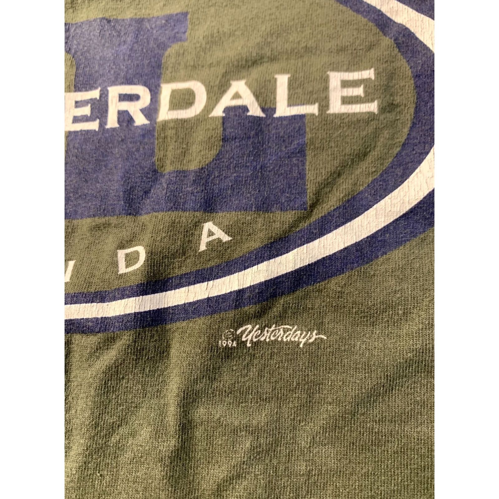 Vintage FT. LAUDERDALE FLORIDA 1994 VINTAGE Yesterdays MEN SHIRT OLIVE XL 1990s Jersey City Print Size US XL / EU 56 / 4 - 8 Thumbnail
