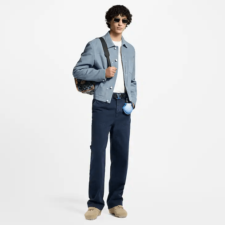 Louis Vuitton Garment-Dyed Denim Carpenter Trousers Size 42R - 4 Thumbnail