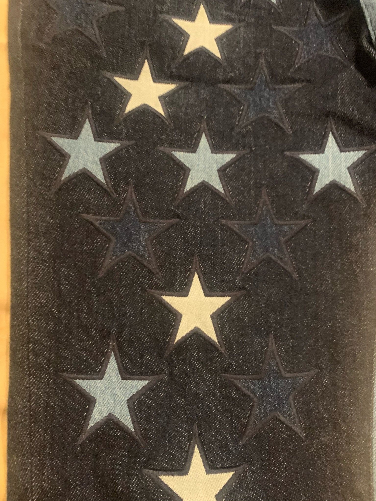 Givenchy $1300 Panelled Patchwork Stars Stripes Denim Jean size 30 Size US 30 / EU 46 - 3 Thumbnail