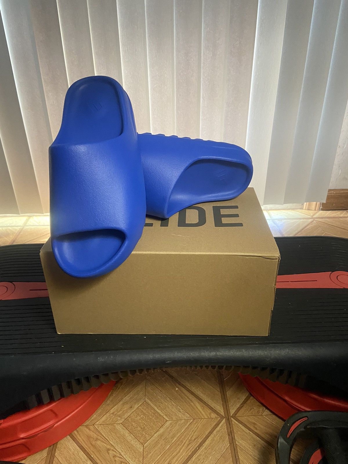 image of Adidas x Kanye West New Yeezy Slide Azure, Us Size 12 in Blue, Men's