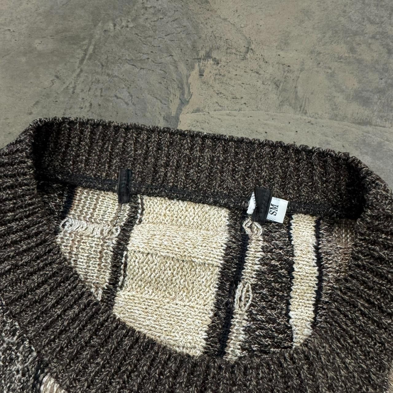 Protege × Vintage Vintage 80s Cream and Brown Protege Coogi Style Sweater Size US S / EU 44-46 / 1 - 5 Thumbnail