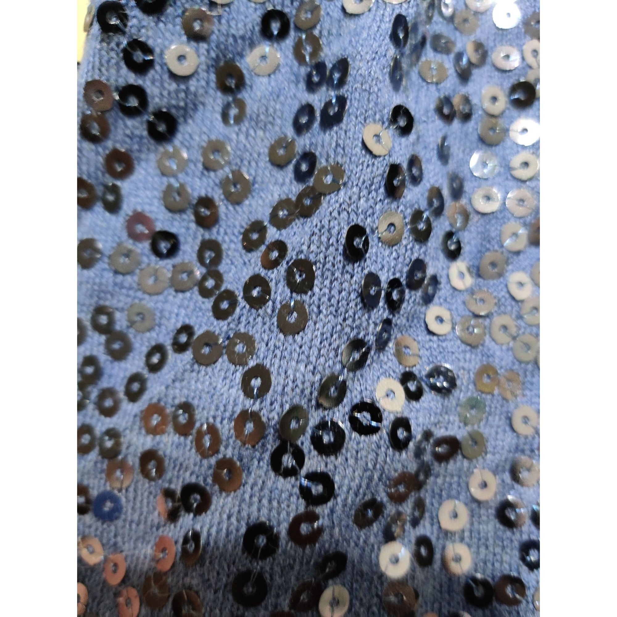 Other IMAN Navy Blue Sequin Knit Shawl Wrap Scarf Sparkle Formal E Size ONE SIZE - 9 Thumbnail