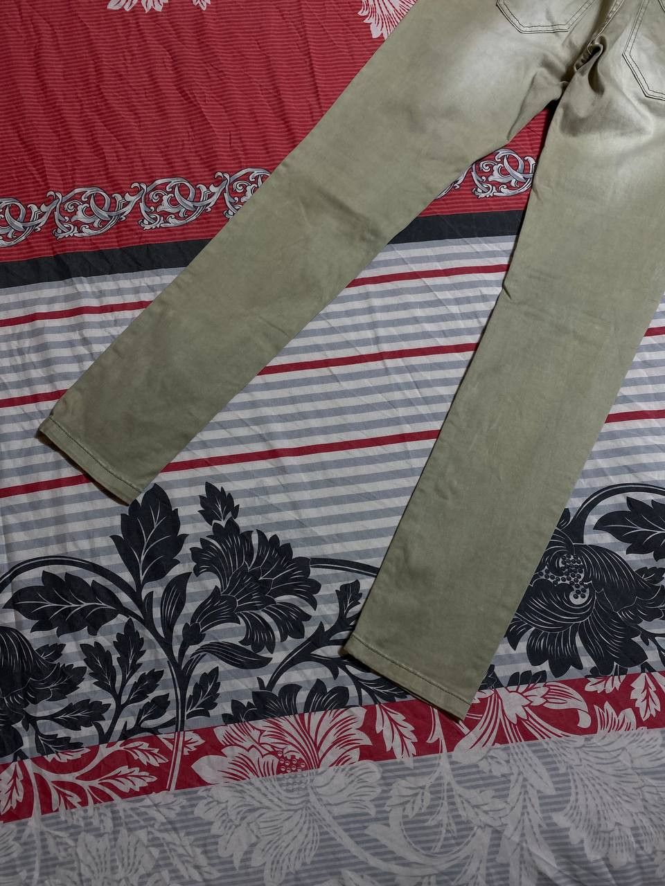 Vintage Distressed Dirty Patchwork Flared Denim Jeans Crush Faded Size US 34 / EU 50 - 14 Thumbnail