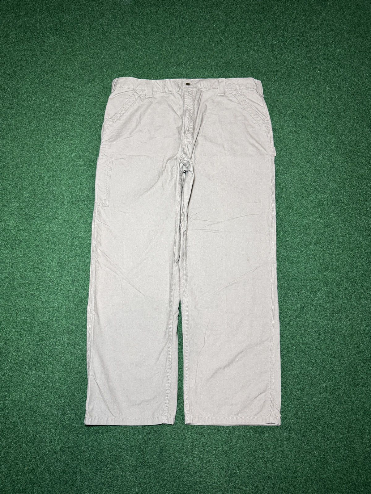 Carhartt Carhartt Carpenter Khaki Biege 40x32 Relaxed Wide Leg Pants Size US 40 / EU 56 - 3 Thumbnail