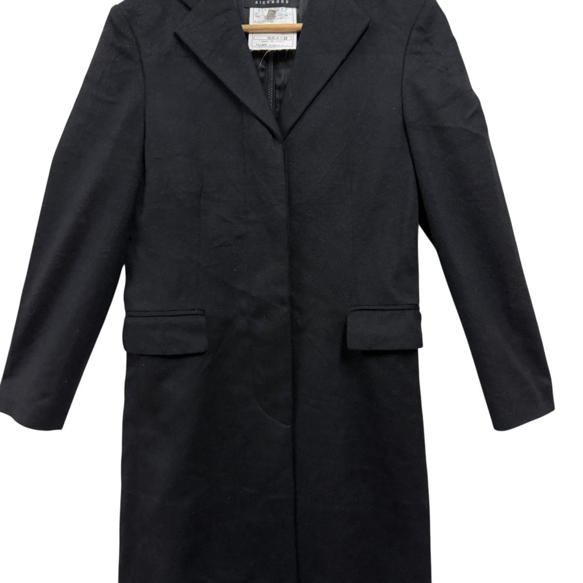 John Richmond John Richmond Black Long Coat Size S / US 4 / IT 40 - 7 Thumbnail