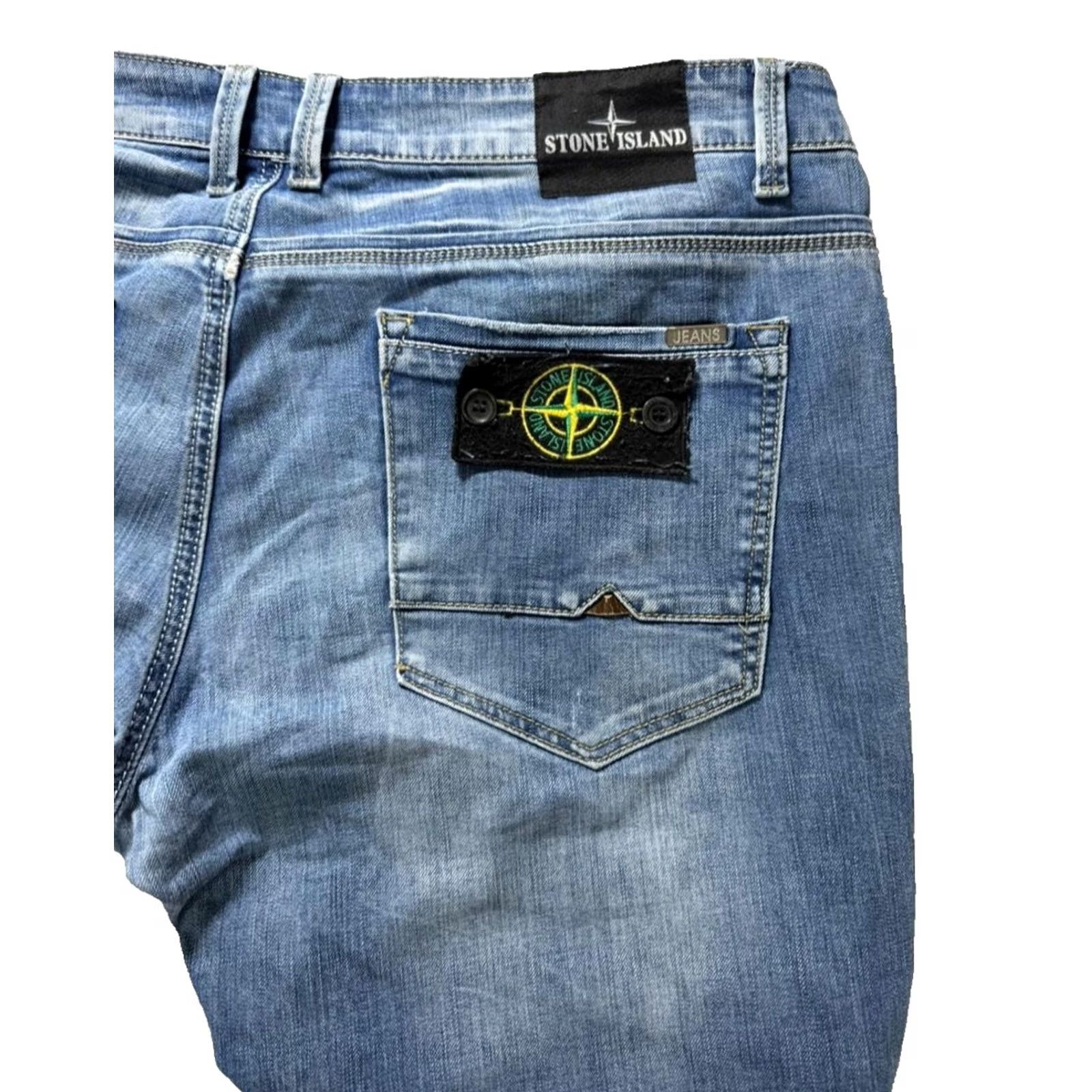 Stone Island Stone Island Jeans Blue Denim Slim Fit 39 40 Distressed 5-Pocket Regular Men Jeans Size US 39 - 2 Thumbnail