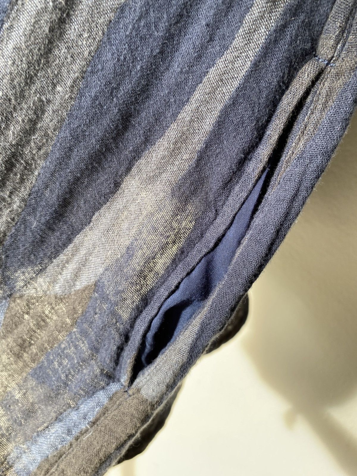 Playstation Plantation Blue Striped Asymmetrical Top Size L / US 10 / IT 46 - 6 Thumbnail