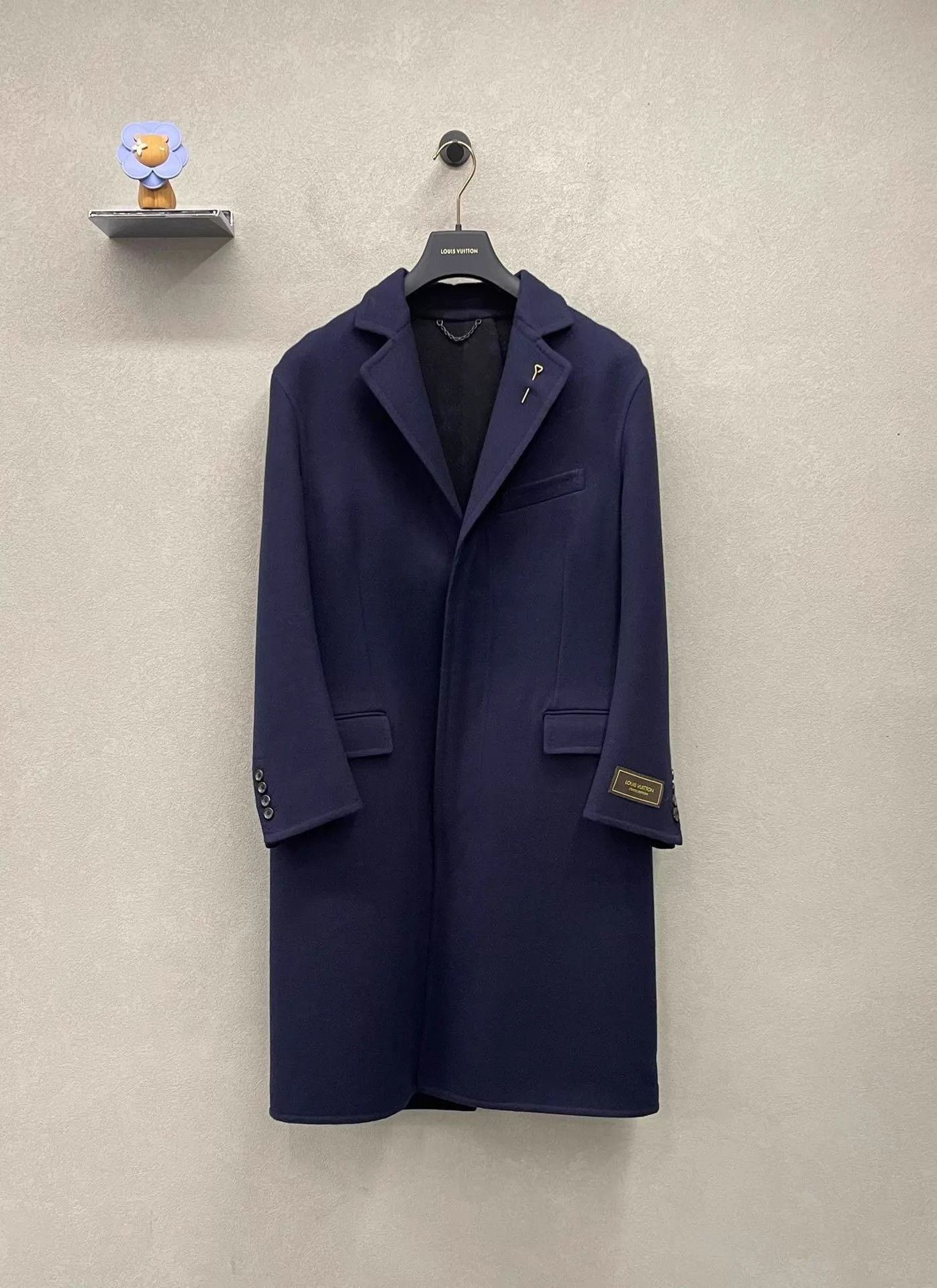 Louis Vuitton Blue Long Structured Coat - Size M Size US M / EU 48-50 / 2 - 1 Thumbnail