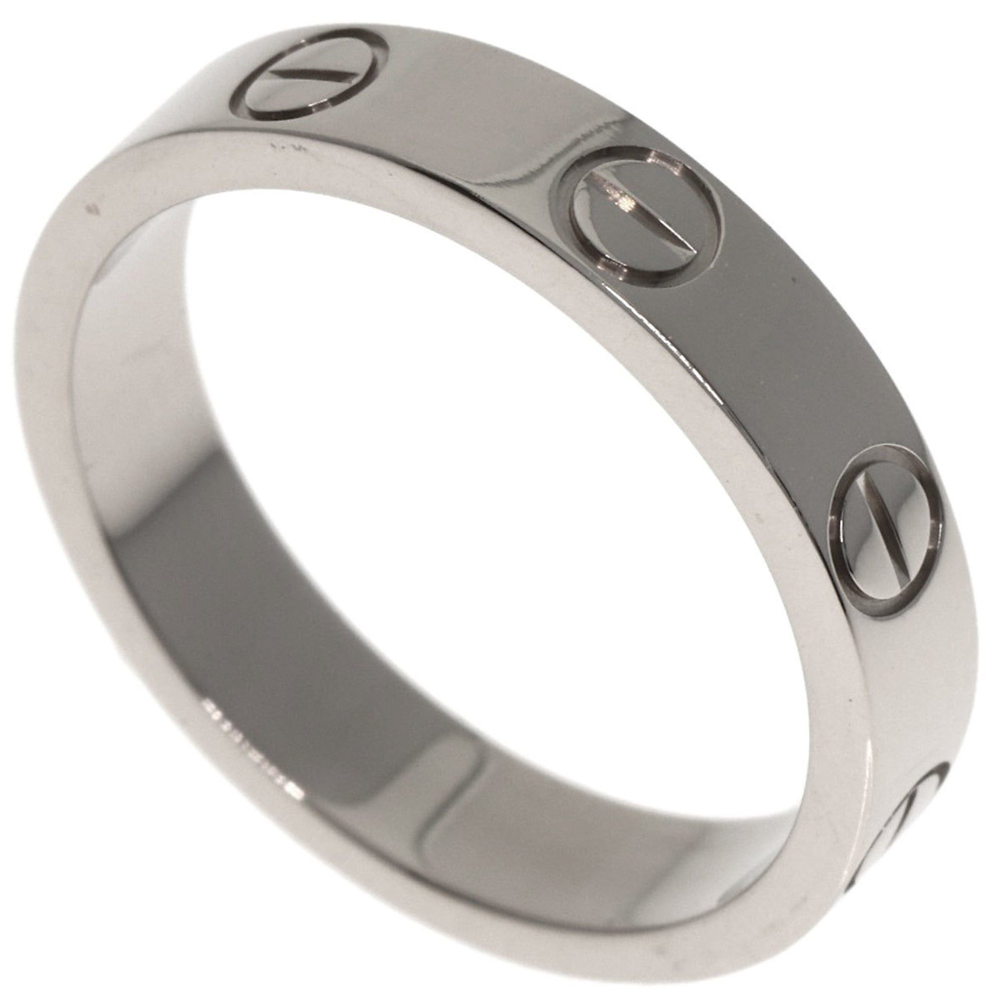 Cartier Cartier Mini Love Ring #48, 18K White Gold, Women's Ring, CARTIER Size ONE SIZE - 1 Thumbnail