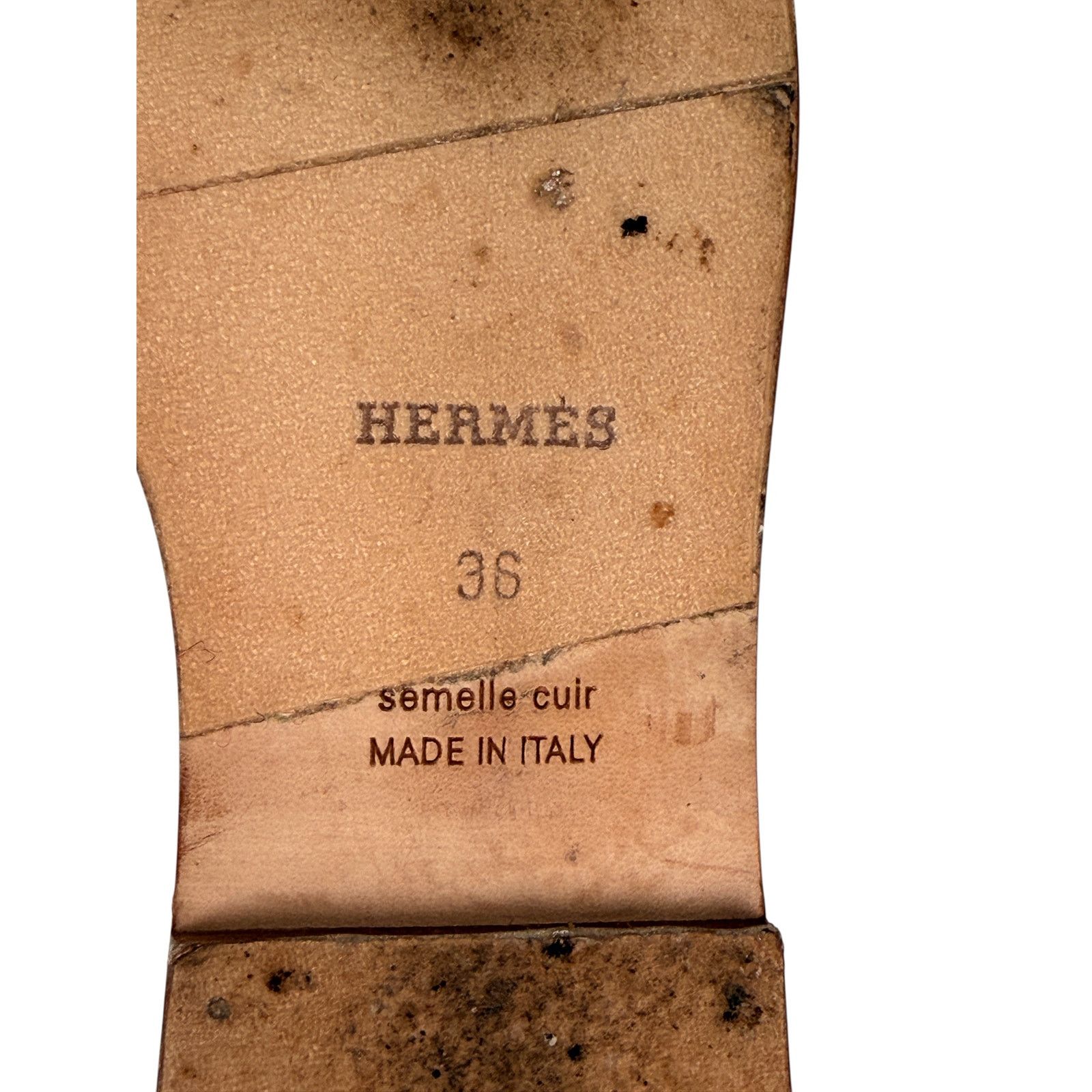 Hermes Hermes White Oran Sandal 36 Size US 6 / IT 36 - 11 Thumbnail