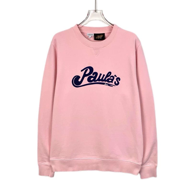 Loewe Loewe Pink letter printed cotton round neck long sleeve ho Size M / US 6-8 / IT 42-44 - 1 Thumbnail