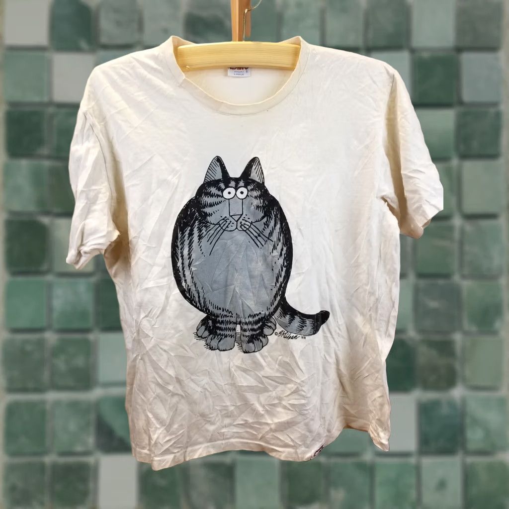 Vintage VINTAGE 1978 CRAZY SHIRT CAT PRINT T-SHIRT WHITE COTTON SZ L MEN USA RETRO Size US L / EU 52-54 / 3 - 1 Thumbnail