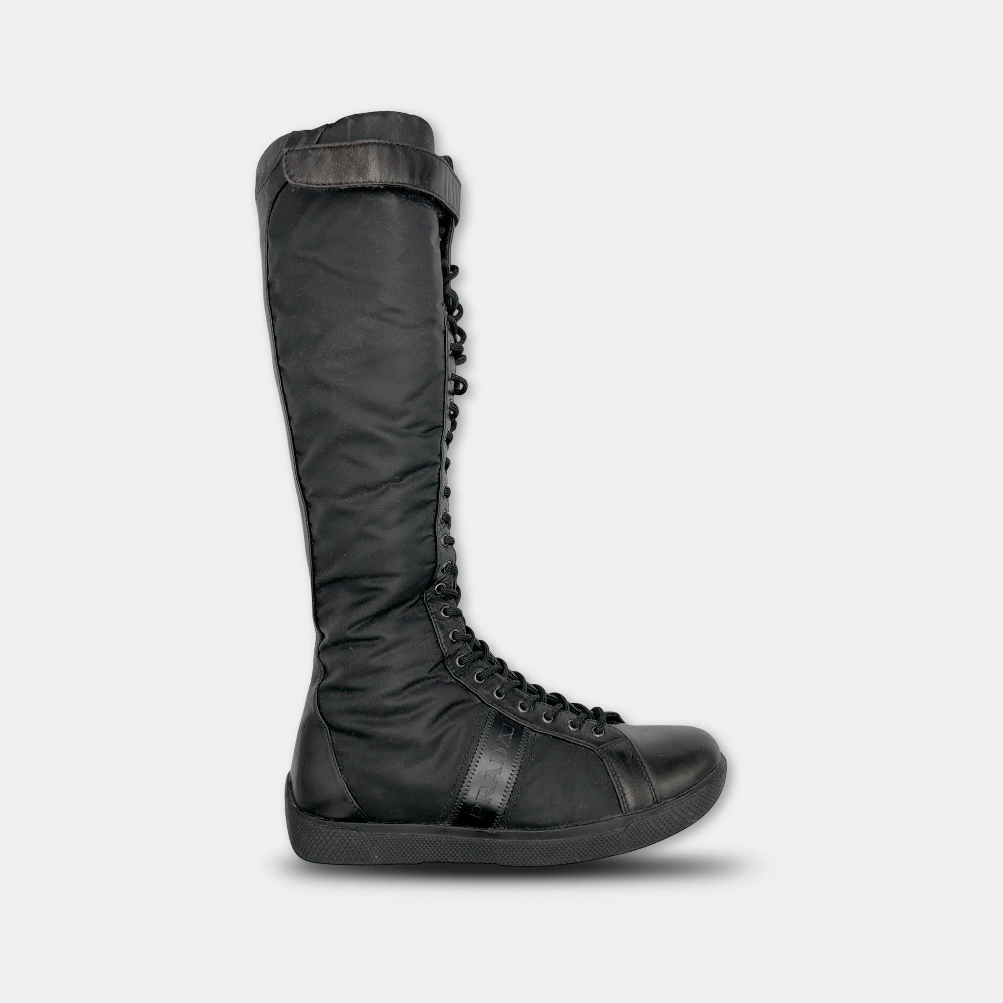 Prada Prada High Top Lace-up Sneakers Size US 37 - 1 Thumbnail