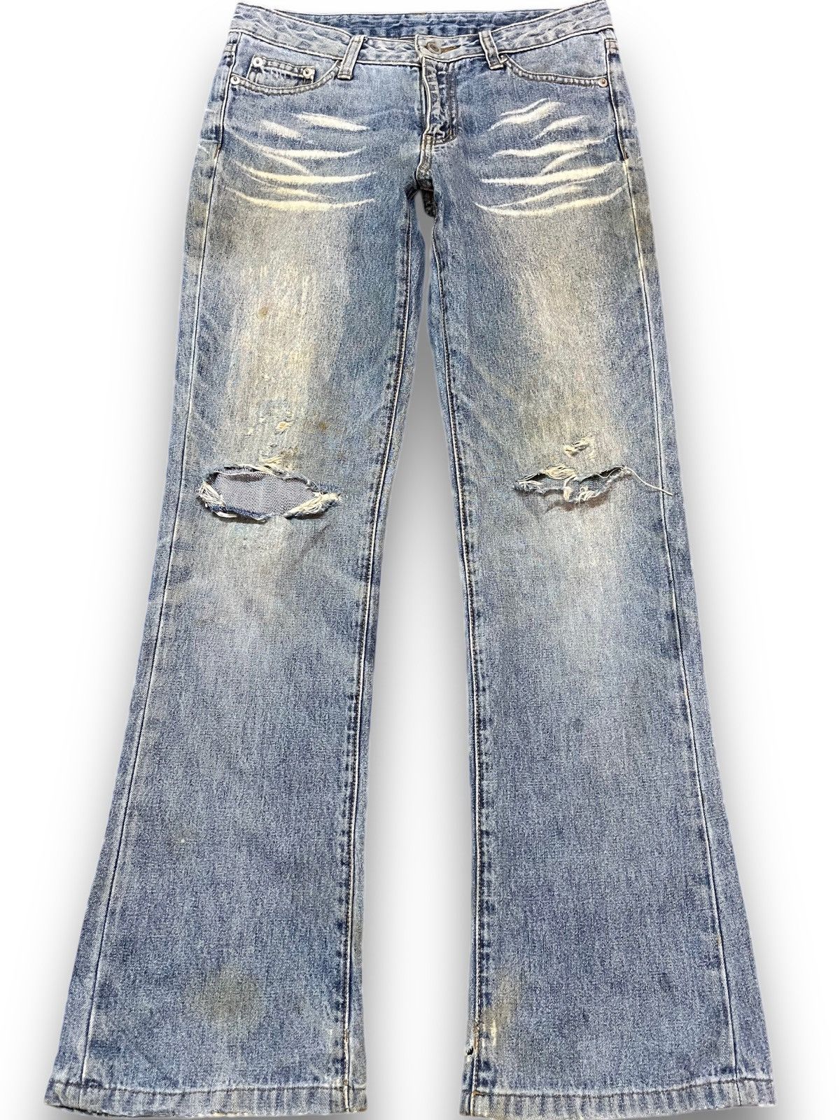 Japanese Brand × Vintage Vintage Japanese Brand Flare Distressed Denim Size US 29 - 1 Thumbnail