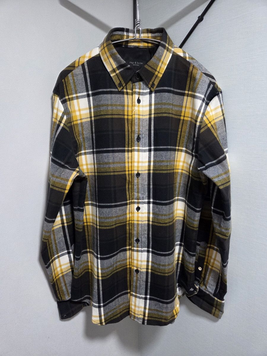 Rag & Bone Rag & Bone Black and Yellow Fit 2 Tomlin Shirt (Brand New) Size S / US 4 / IT 40 - 2 Thumbnail
