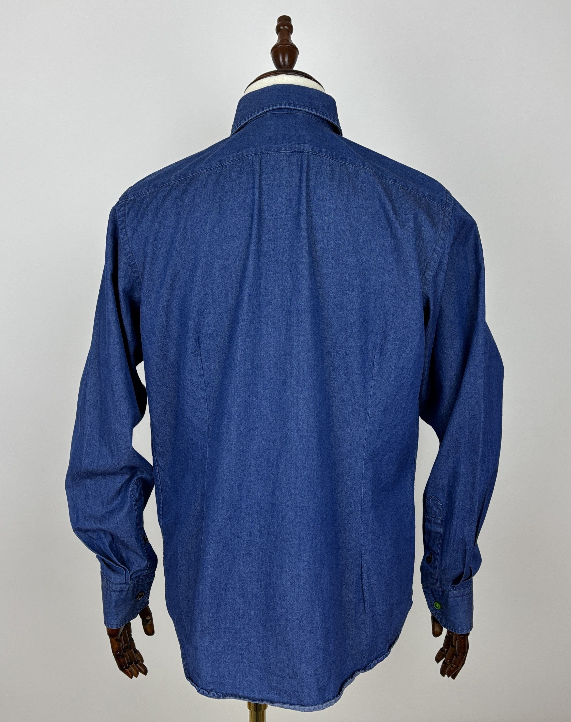 Eton Eton Contemporary Denim Dress Shirt Button Up Size US M / EU 48-50 / 2 - 15 Thumbnail