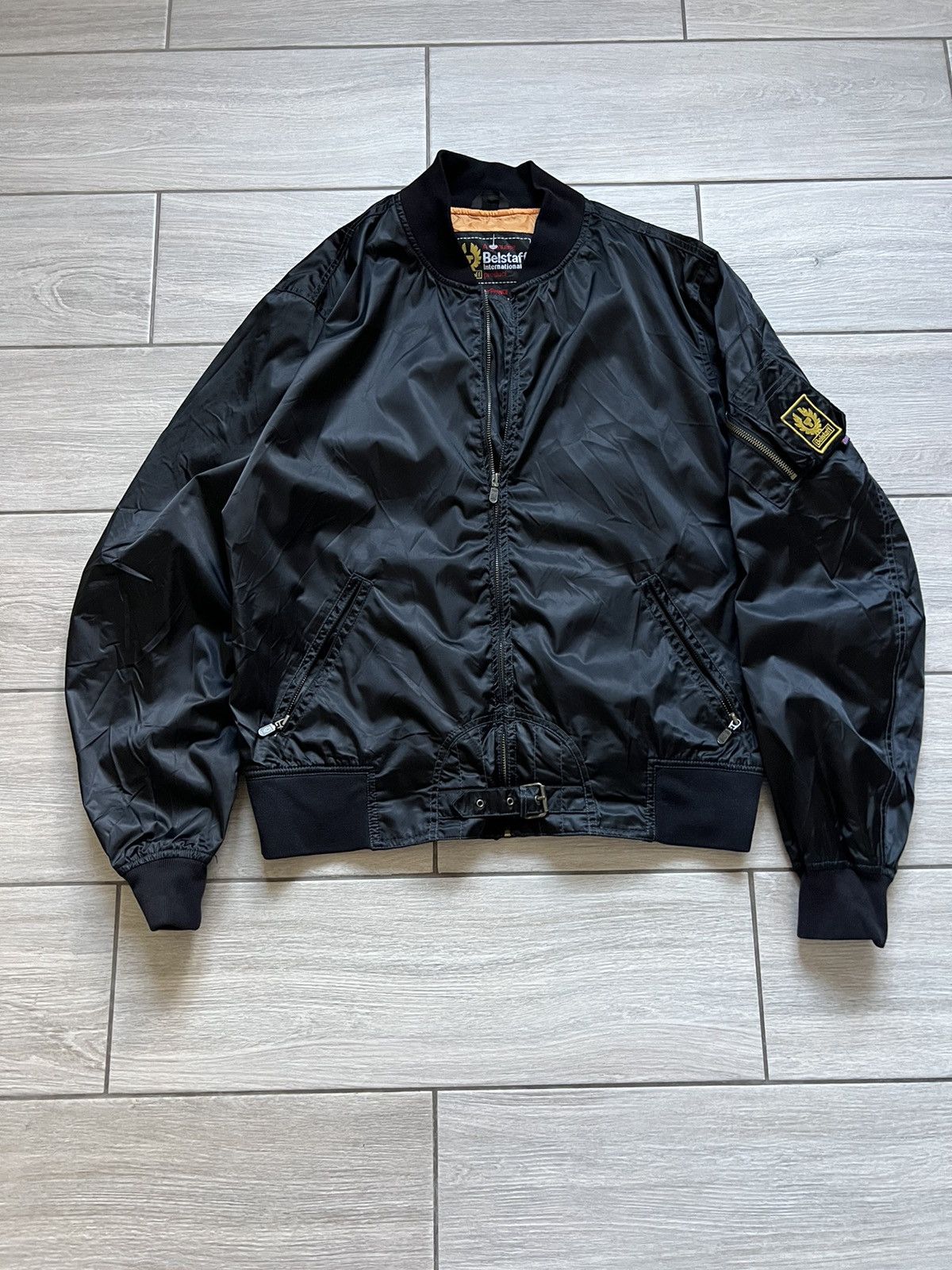 Other BELSTAFF VINTAGE 90s OLD SCHOOL BOMBER MOTO JACKET Size US XL / EU 56 / 4 - 3 Thumbnail