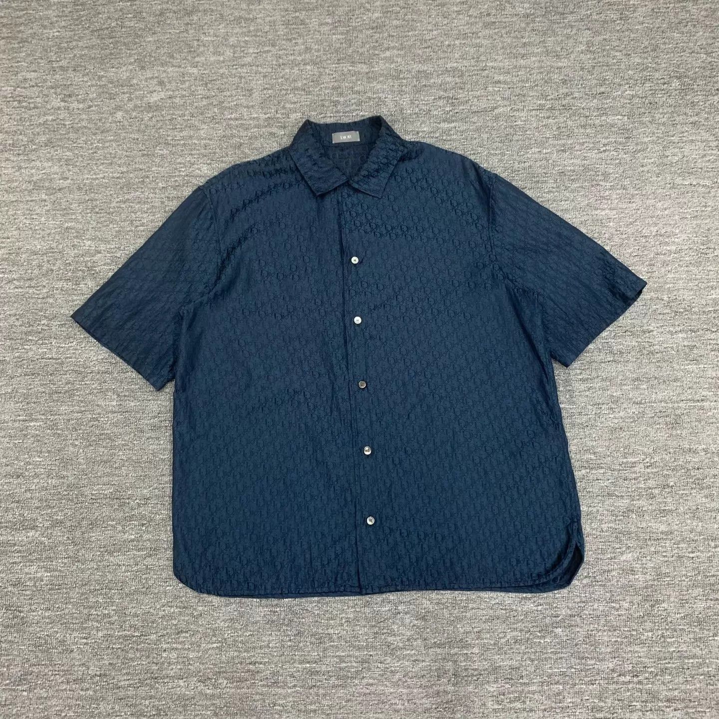 Dior Blue Short Sleeve Button-Up Shirt Size M Size US M / EU 48-50 / 2 - 1 Thumbnail