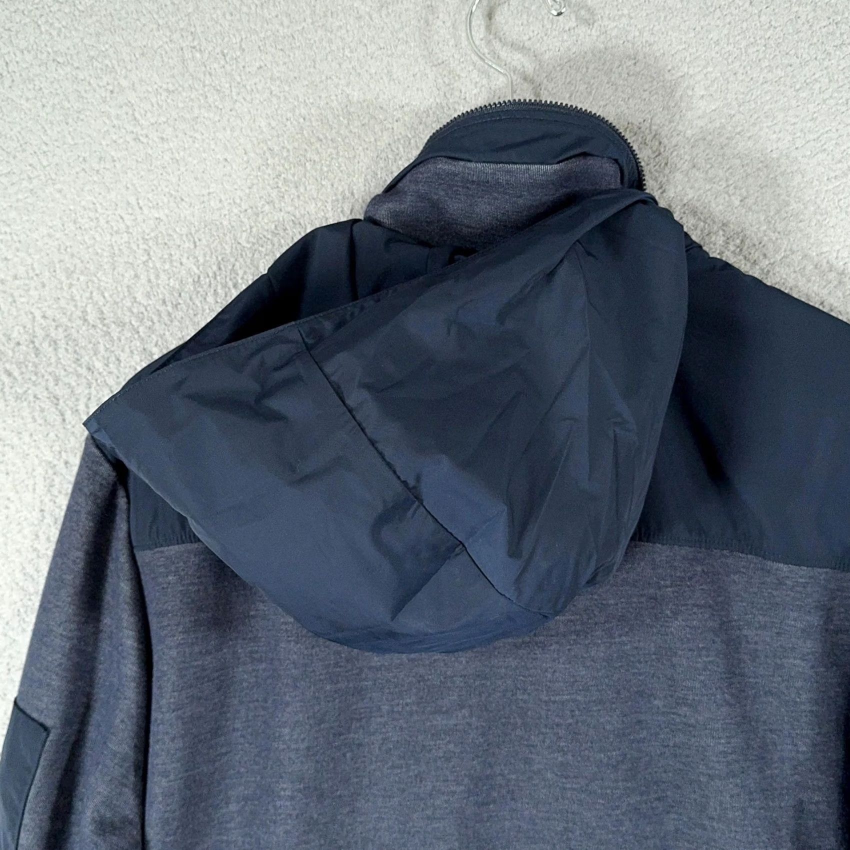 Vintage Boss Windbreaker Jacket Mens XL Blue Hooded Full Zip Removable Hood Pockets Zip Size US XL / EU 56 / 4 - 5 Thumbnail