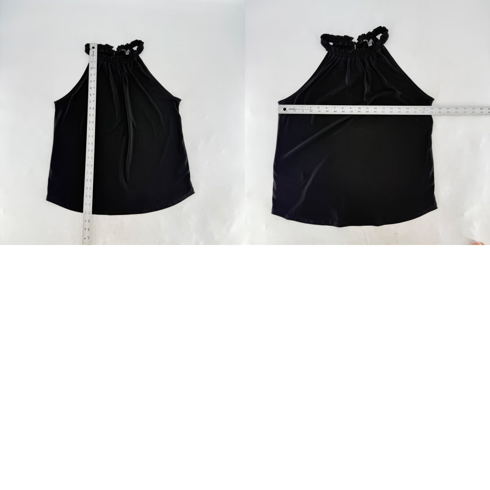 Adrianna Papell Adrianna Papell Black Sleeveless Ruffle Mock Neck Blouse Sz S Women Top Event Office Blouse Size S / US 4 / IT 40 - 8 Thumbnail