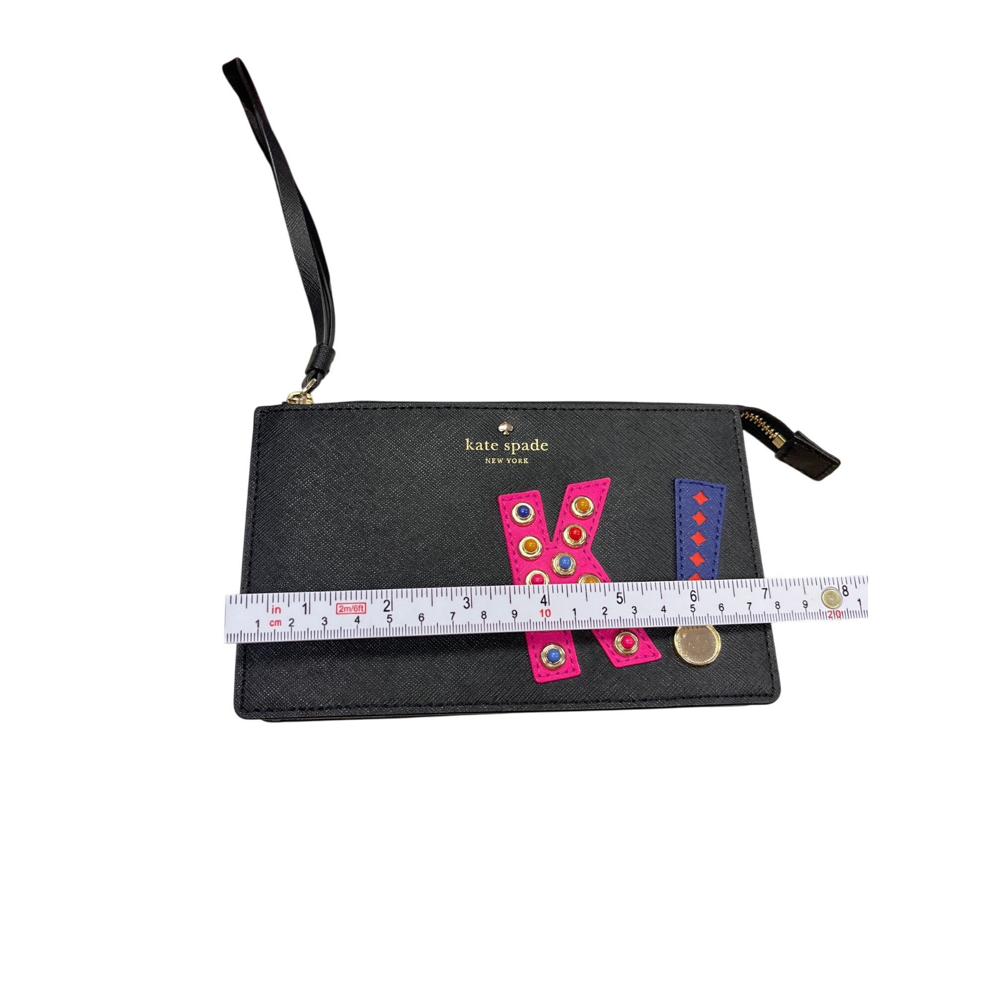 Kate Spade Kate Spade NY black leather bejeweled wristlet clutch bag SK Size ONE SIZE - 15 Thumbnail