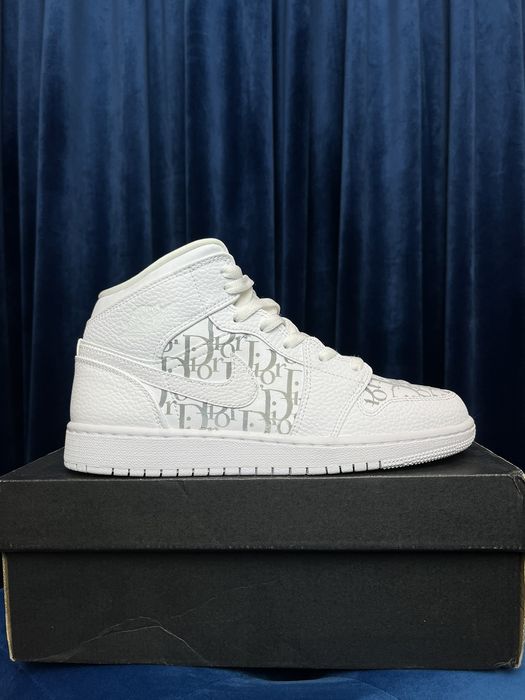 Nike Air Jordan 1 Mid Dior Custom | Grailed