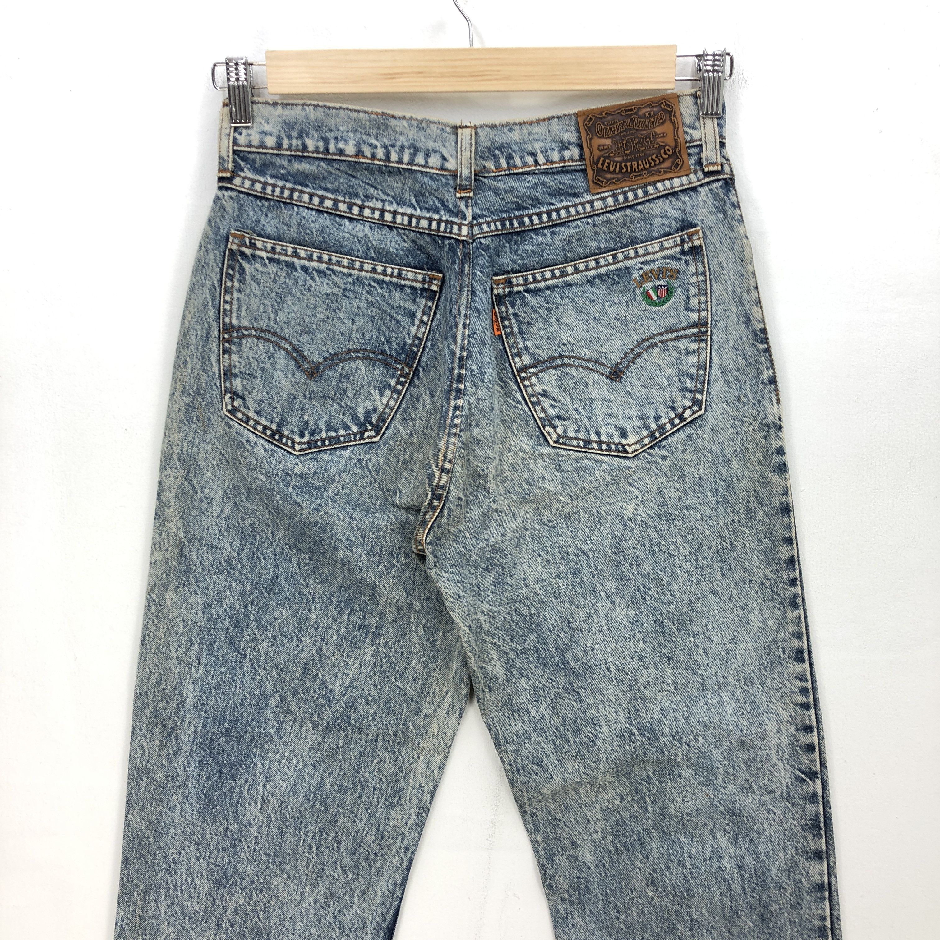 Levi's Vintage Levis Acid Wash Jeans Levi's 730 Orange Tab Denim Size US 30 / EU 46 - 4 Thumbnail