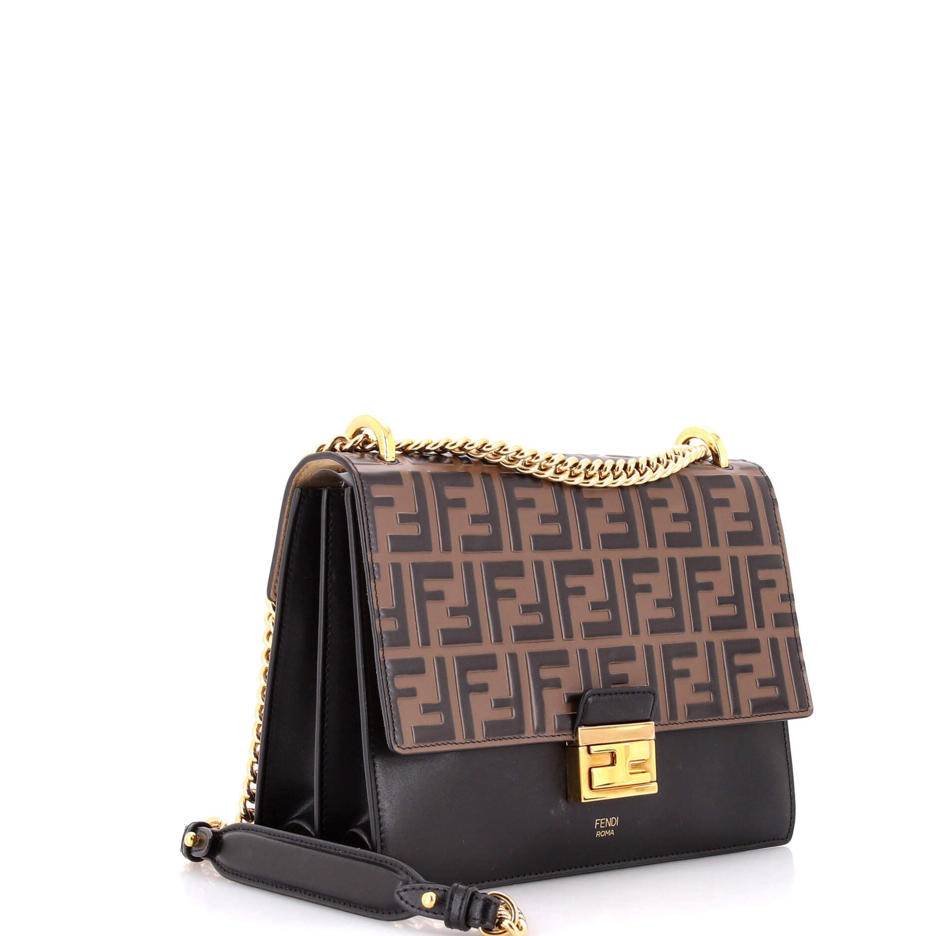 Fendi Kan u shoulder bag zucca embossed leather medium Size ONE SIZE - 1 Thumbnail