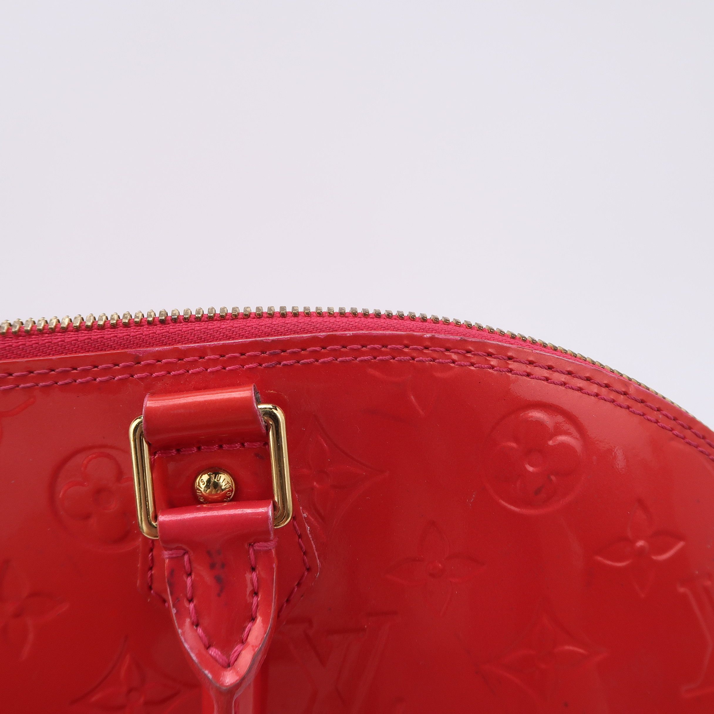 Louis Vuitton Louis Vuitton (LV) Alma Large Patent Leather Embossed Shell Size ONE SIZE - 6 Thumbnail