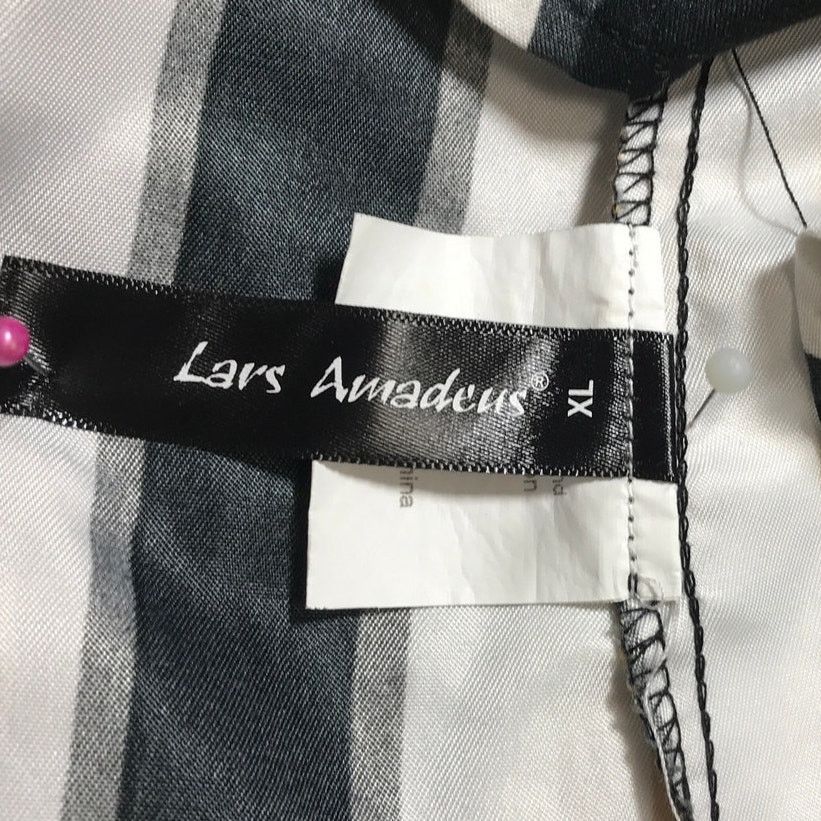 Other Lars Amadeus Striped Collard Short Sleeve Shirt XL Size US XL / EU 56 / 4 - 3 Thumbnail
